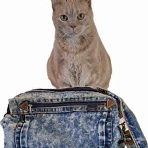 Vintage 80s Stone Washed Denim Handbag